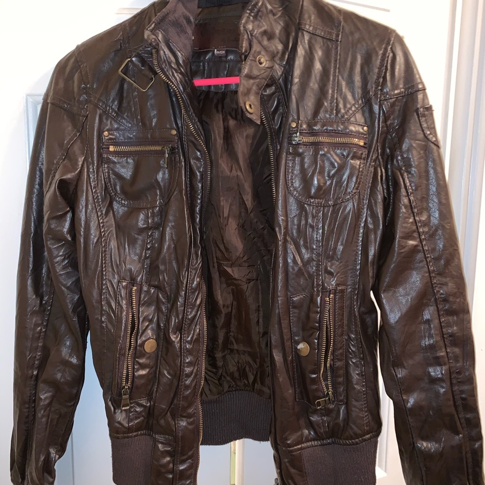 Faux leather jacket